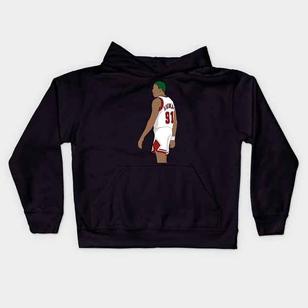 Dennis Rodman Kids Hoodie by souvenirmala